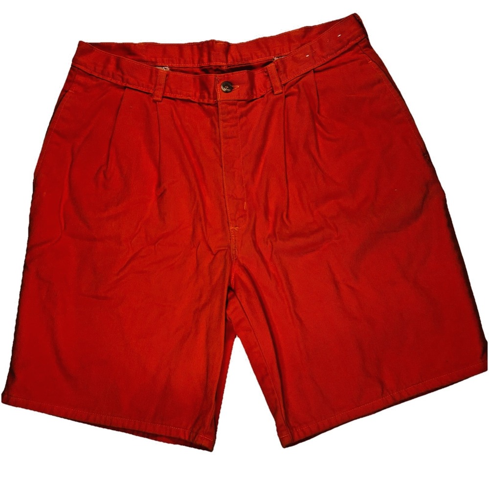 Duck‎ Head Men's Orange Vintage Classic Pleated Front Shorts